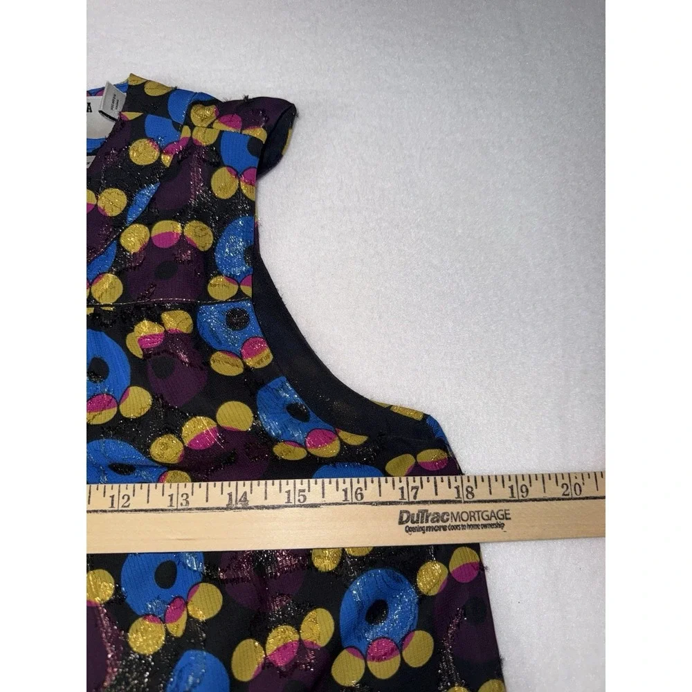 Anna Sui for Target Metallic Circles Shift‎ Sleeveless Mini Dress XS Multi NWT